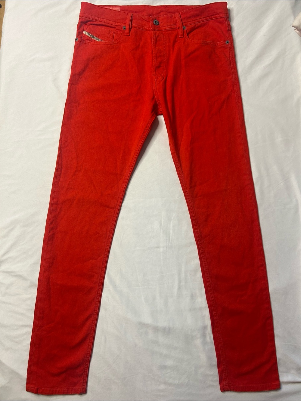 Diesel Tepphar 0811D Stretch Slim Carrot Jeans Orange 31 Waist